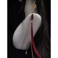 Серьги Mountain Spirit с красными медными монетами, серьги без пирсинга, унисекс, длинные серьги с кисточками в китайском стиле