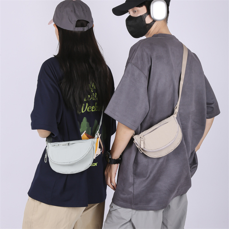 Lulu Same Style Crossbody Foldable Sports Casual Crossbody Bag Waterproof Shoulder Bag Unisex Versatile Simple Versatile