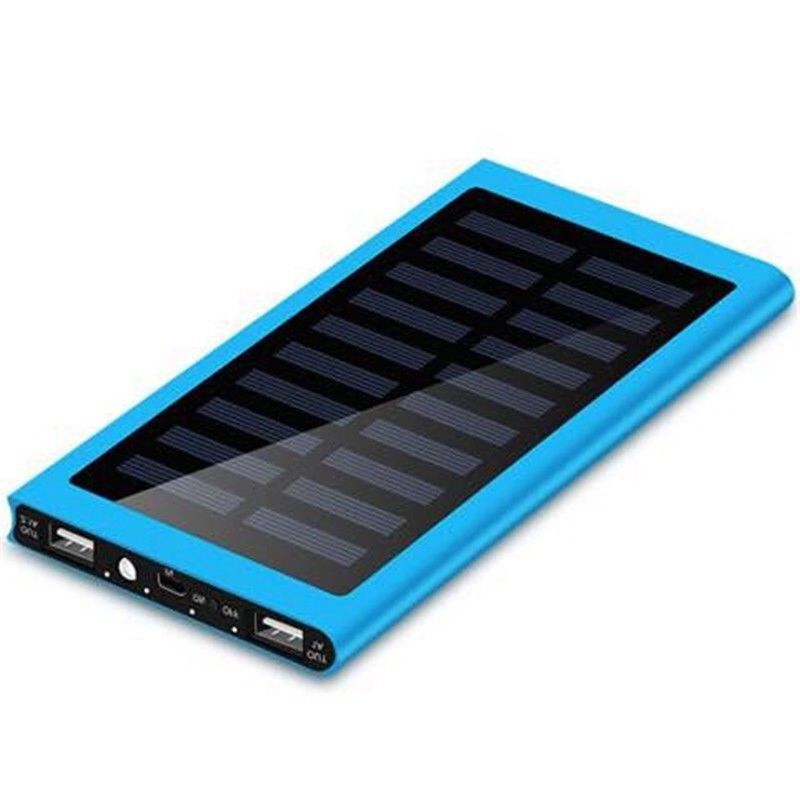 Mayorista ultra delgada de gran capacidad de 20000 mAh teléfono celular cargador solar Power Bank regalo LOGO soporte