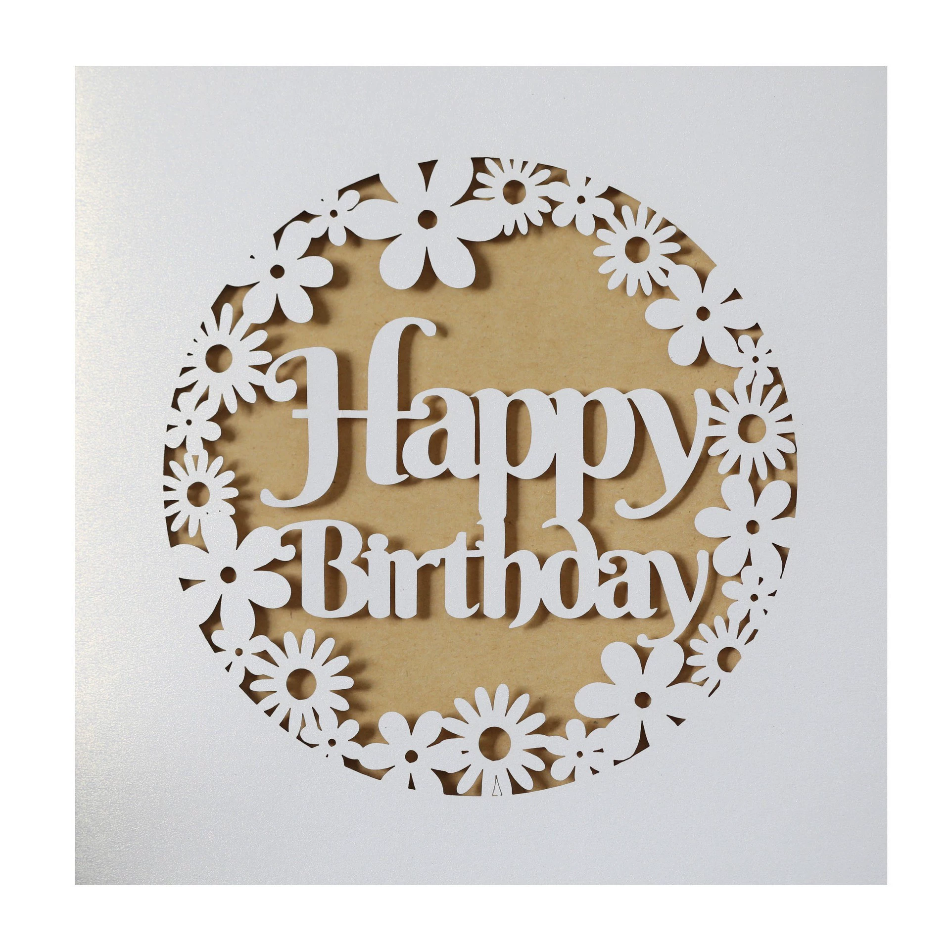 Праздничная открытка-поздравление с вырезками из бумаги для дня рождения, производитель, в наличии