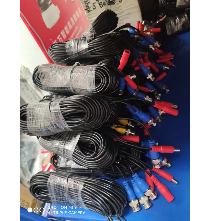 Cable de video de potencia para monitoreo de señal de línea terminada especial Línea de cuerpo dos en uno DC más cabeza BNC 40 metros