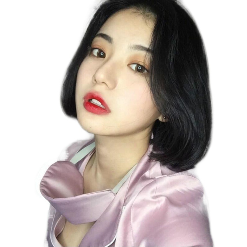 AliExpress nueva peluca femenina pelo corto recto Bobo cabeza temperamento femenino mullido cara reparación fibra química cabeza cubierta proveedor de suministro