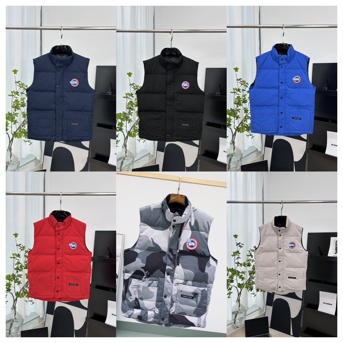 Canada Goose down Vest 4154m Classic Stand Collar 08 Couple's Warm Jacket Vest Same Style as Canada High-End
