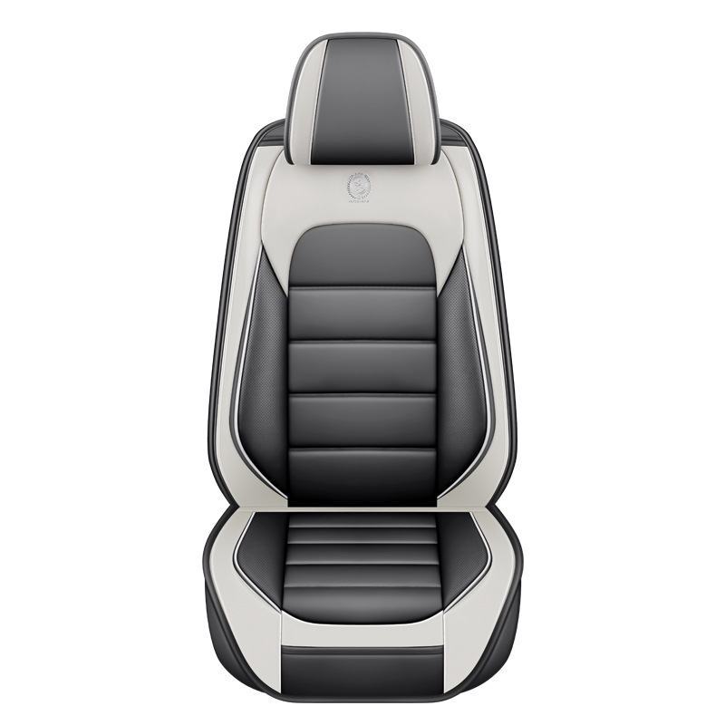 Car Seat Cover – Universal Seat cushion, seat cover - white-gray-front-single-seat