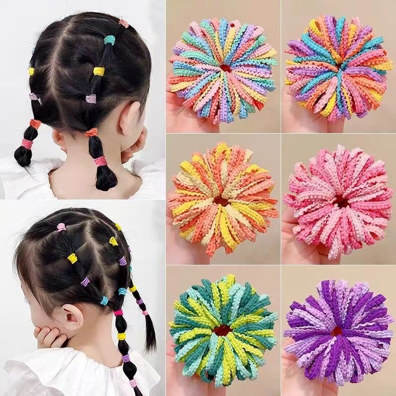 어린이 엄지 스커트 고무 밴드 캔디 컬러 머리띠 달콤한 헤어 로프 소녀 작은 머리띠 귀여운 헤어 밴드 헤어 액세서리