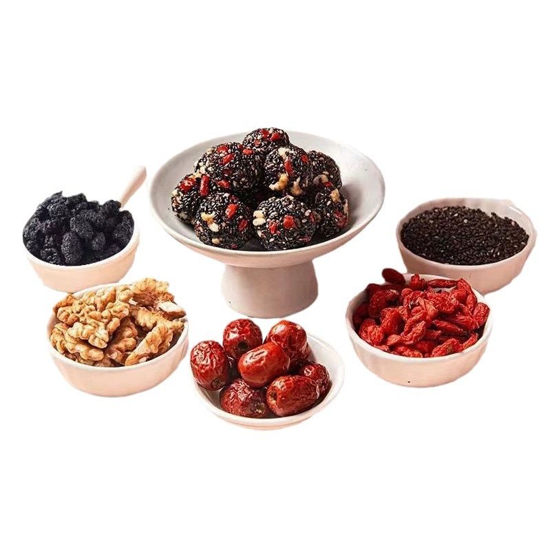 Wuzhen кунжутные таблетки Смешанные шарики ореха кунжута 250 г шелковицы красный Дата ядра грецкого ореха Лайчи черный кунжут таблетки