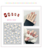 Cartoon cute nail stickers for nails, fruit oil, fake nails, South Korea, with little bears, flowered, wholesale