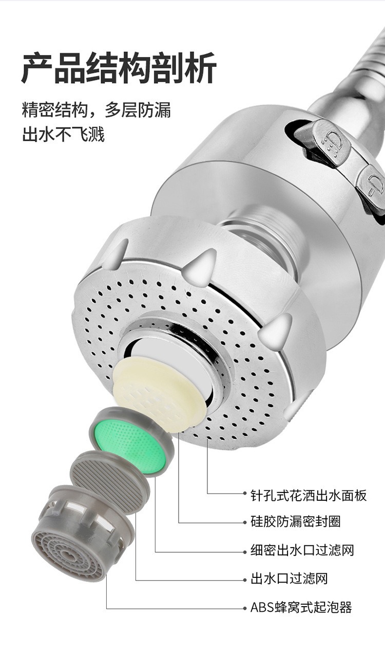 Universal faucet extender, kitchen faucet splash preventer, bubble generator, showerhead booster filter extender undefined