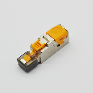 New 5G pressure-free crystal head 6A7 Category 8 RJ45 Crystal Head 30U gold-plated reusable