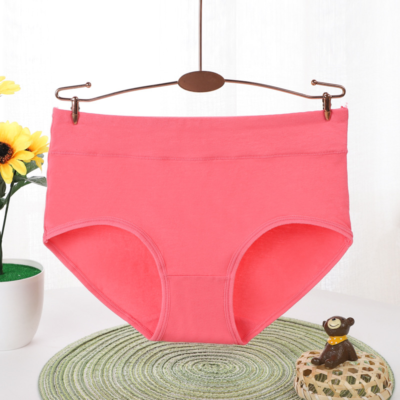 Aprobado directamente de fábrica bragas de algodón para mujer de cintura media bragas de color sólido sexy bragas de cintura y cadera de algodón entrepierna calzoncillos para mujer