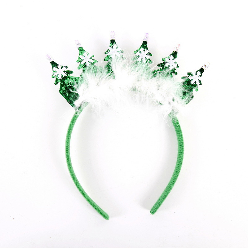 658-9(con lámparas de nieve seis lámparas corona bandero) - verde