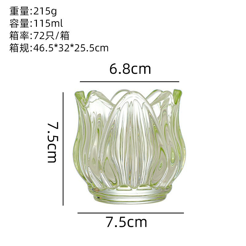 Tulipan taza de vela taza de té vela