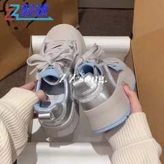毅雅赵露思同款高颜值厚底小白鞋女2025新款校园学生增高休闲板鞋