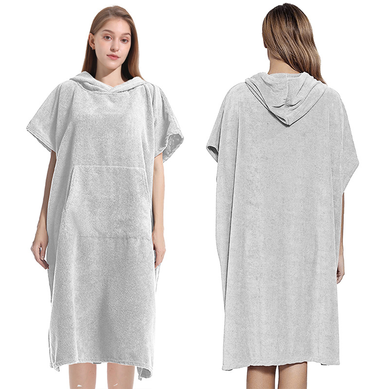 Amazon microfibra con capucha capa Toalla de baño de secado rápido buceo natación playa surf hombres y mujeres que cambian Albornoz