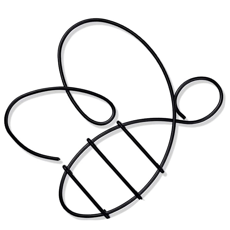 Moderno simple abeja forma artesanía de hierro creativo metal alambre artesanía decoración de la pared decoración del hogar Decoración de la pared suave