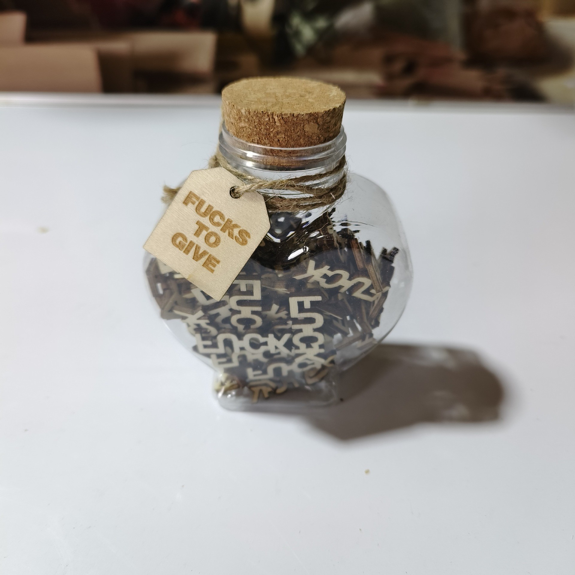 FUCK 스타일 100개 사랑 플라스틱 병 + 흰색 상자 + 태그