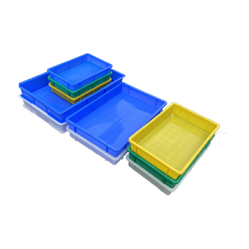 厂家现货6号胶盆 3号塑料方盘 5号物料托盘 仓库货架托盘 浅胶盆