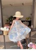 Cute summer slip dress, long skirt, sleevless dress, floral print