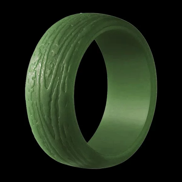 8.7mm Bark Pattern Men's Ring Sports Jewelry European and American Silicone Rings Non-Fading Silicone Ring