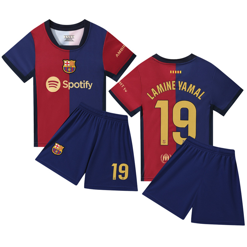 Barcelona Jersey Home and Away Primary School Student Game Uniform Barcelona Football Uniform Suit Jersey Shirt Barcelona