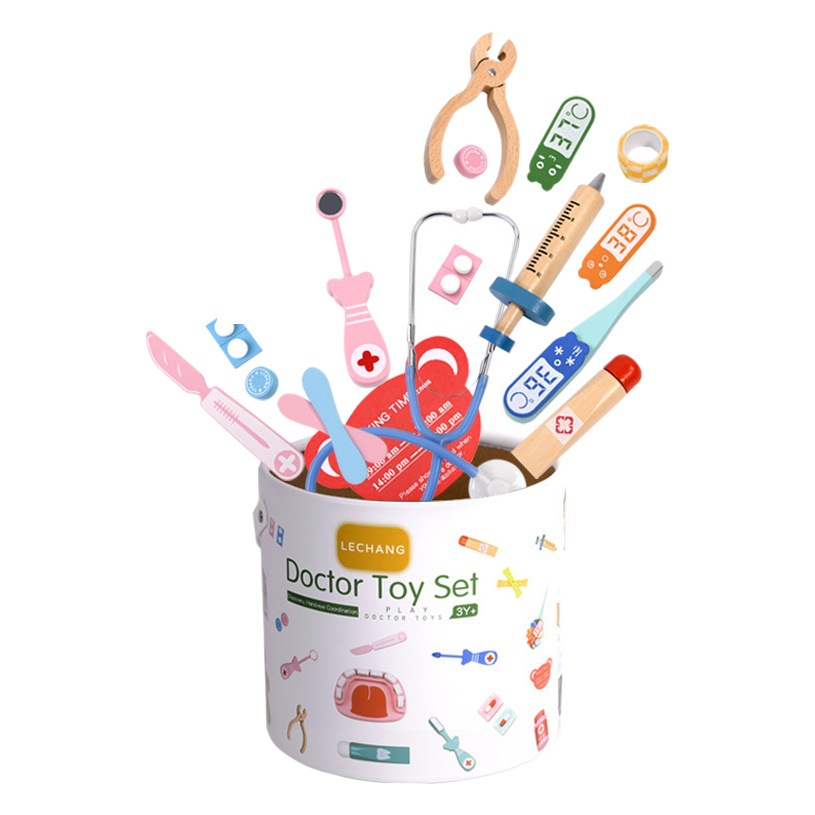 Los niños juegan a las casitas pequeño doctor enfermera traje niños y niñas estetoscopio caja de juego inyección juguetes para bebés