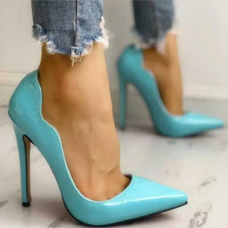 Cross-Border New High-Heeled Pumps, Pointed-Toe Shoes, Multi-Color Single Shoes, European and American Cross-Border Foreign Trade Large Size Stiletto Women's Shoes Cross-Border New High-Heeled Pumps, Pointed-Toe Shoes, Multi-Color Single Shoes, European and American Cross-Border Foreign Trade Large Size Stiletto Women's Shoes