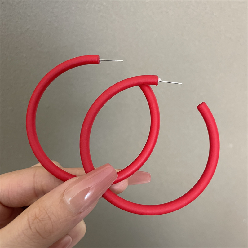 0602 레드 특대 C링 925 실버바늘