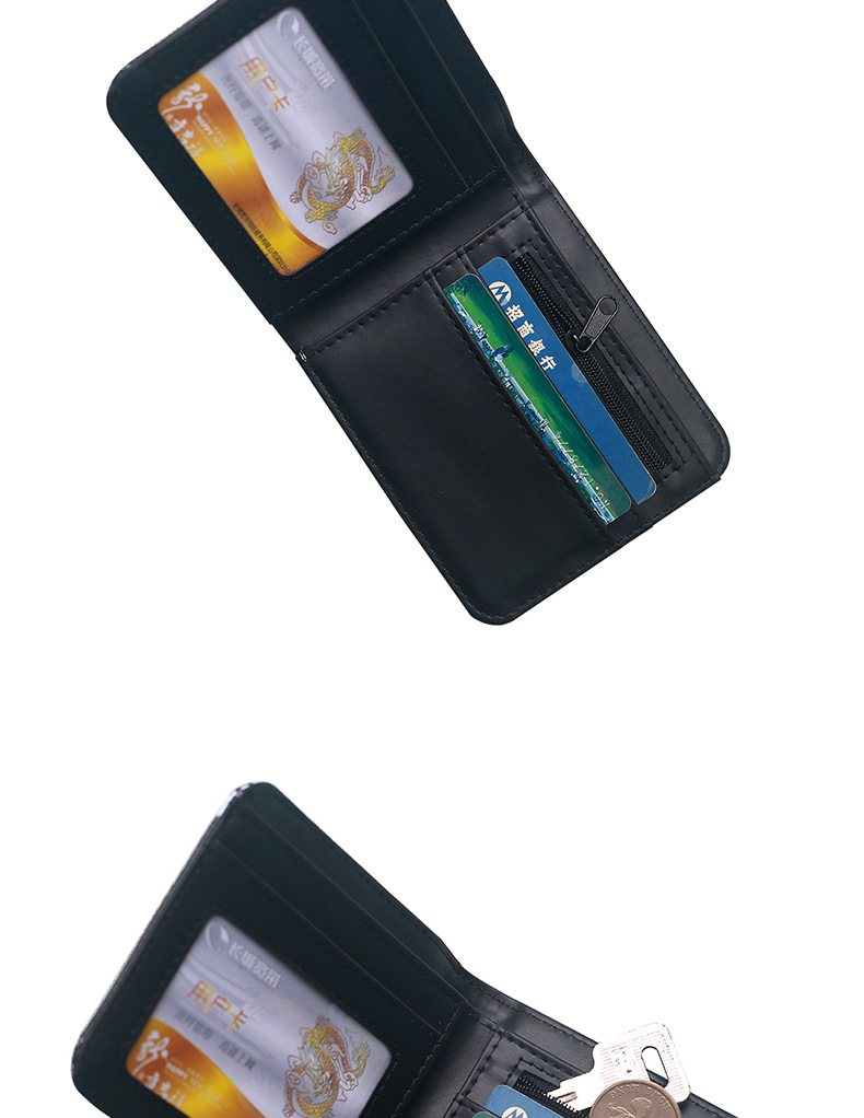 Unisex Letter Skull PVC Open Small Wallets display picture 3