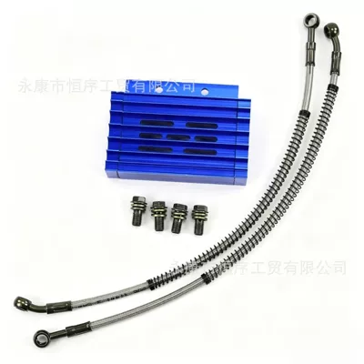 Cnc Oil Cooler, Soyutma sisteminin digər hissələri - oil-cooler-oil-pipe-blue