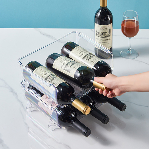 Acrylic wine rack wine storage rack simple home beer partition beverage bottle refrigerator wine cellar storage