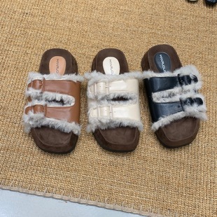 �͹���ɫ���ëë��ЬŮЬ���⴩2026���ﶬ�¿���������ɫ����Ь