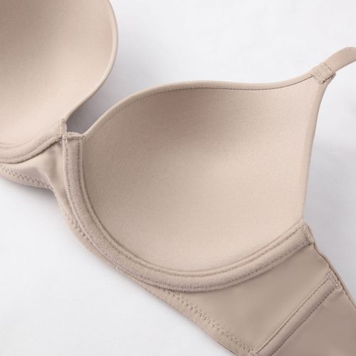 Large breast seamless underwear for women with big breasts, thin and sexy push-up soft underwire bra, comfortable nude bra