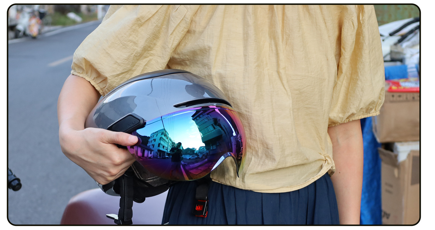 Suitable for Mavericks Niulife Niu Xn-07 Motorcycle Electric Vehicle Helmet Lens Goggles Mask Universal Accessories