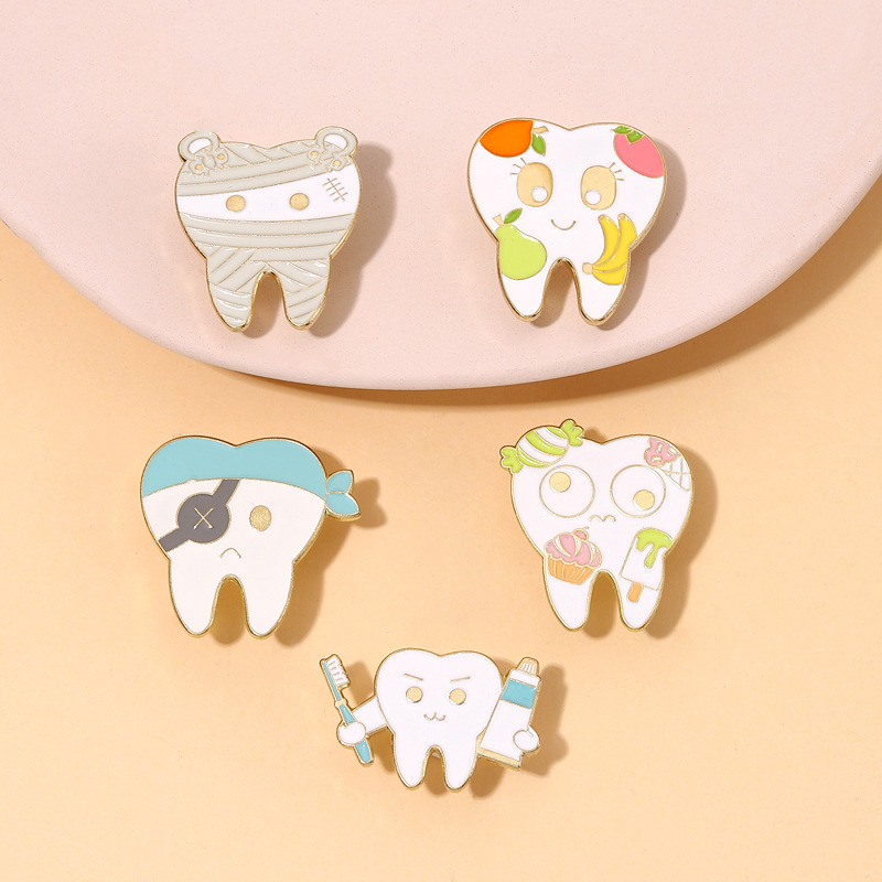 Cute Pin Ice Cream Fruit Alloy Plating Unisex Brooches display picture 5