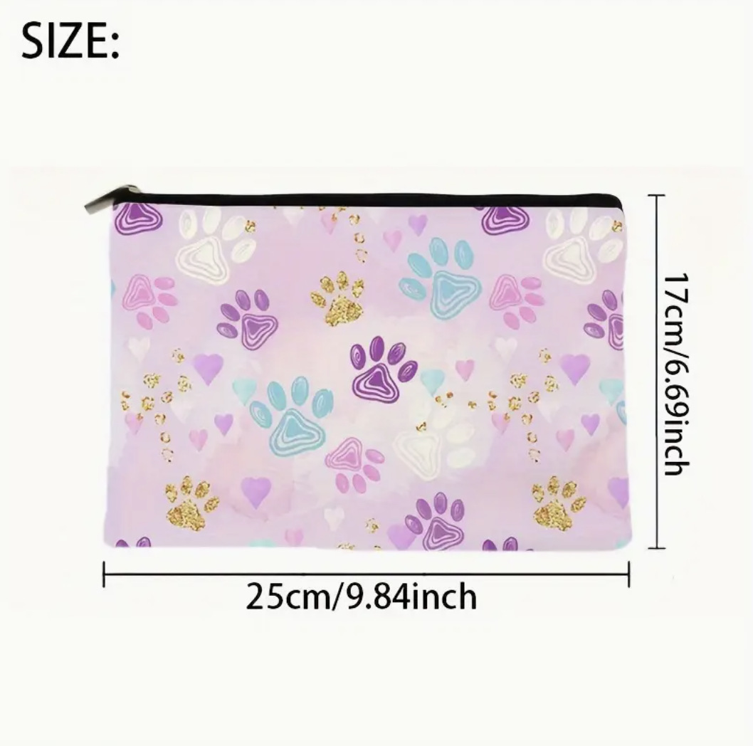 Amazon transfronterizo garra de gato impresa doble cara bolsas de lavado con cremallera de gran capacidad bolsas de lavado de viaje fabricantes al por mayor