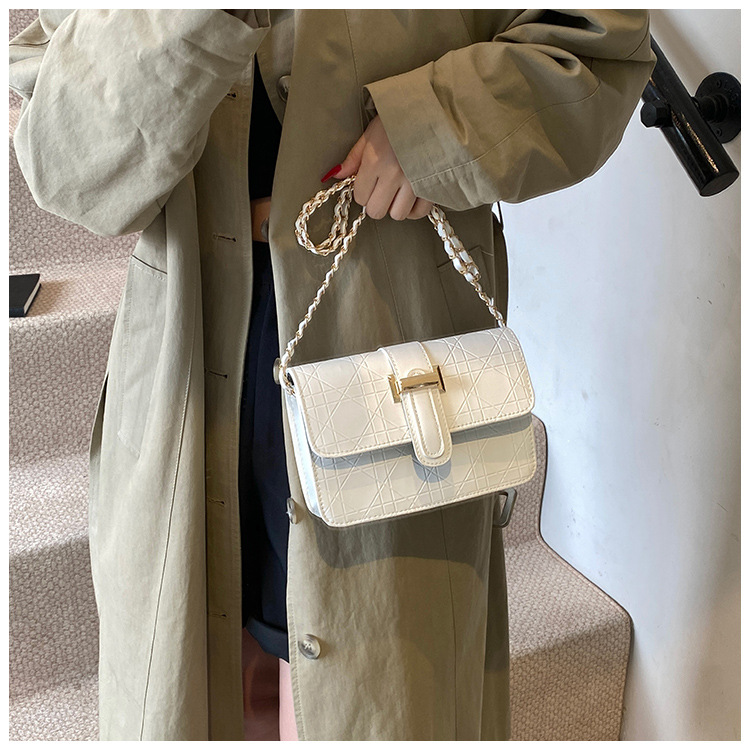 This stylish, high-quality, and trendy hand-held crossbody bag is a new cross-border women's bag for autumn and winter 2024. It features a checkered commuter single-shoulder bag undefined