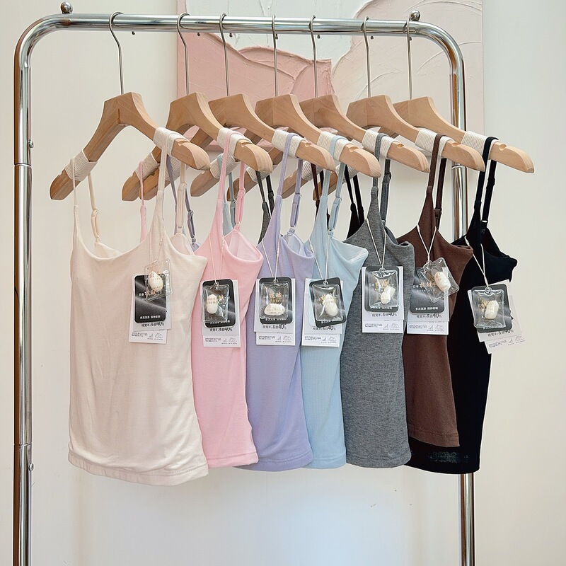 Zhen Silk Fairy Inner Wear Can Be Worn Alone, Fashionable One-Line Collar, Thin Shoulder Straps, Cool and Skin-Friendly Mulberry Silk Beautiful Camisole