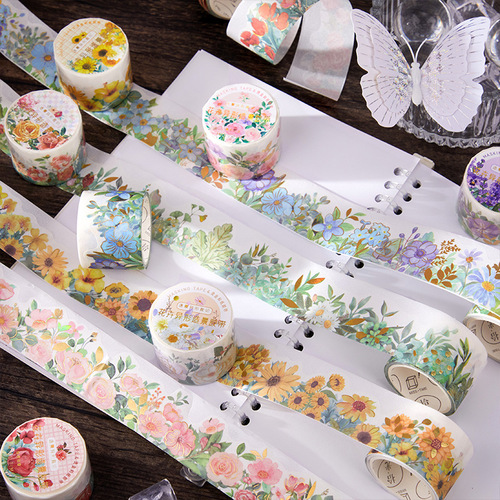 Light-picking washi tape, Feitao Teruharu series, special-shaped landscaping handbags, decorative material recycling stickers, 8 options