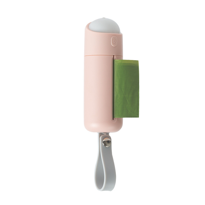 Transfronteriza Amazon suministros para mascotas dispensador de bolsas de basura para mascotas iluminación LED distribuidor portátil con luz