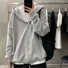 外套男拉链卫衣2025春秋季薄款潮流ins宽松休闲运动连帽开衫上衣