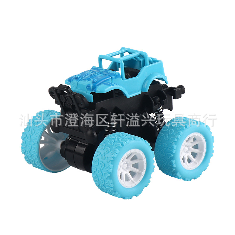 Tiktok Red juguete para niños fuera de la carretera tracción en las cuatro ruedas coche de inercia Tire hacia atrás coche chico puesto de mercado nocturno fábrica al por mayor