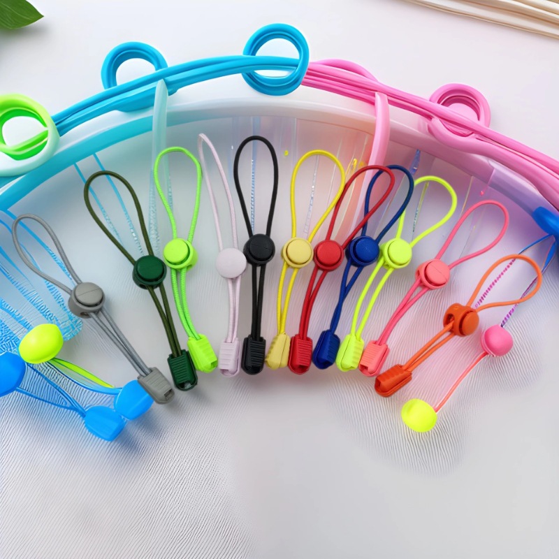 Cuerdas elásticas, hebilla de resorte de nylon, cuerdas redondas, cuerdas elásticas cerradas, prendas de vestir, pantalones, zapatos, sombreros, hebilla ajustable
