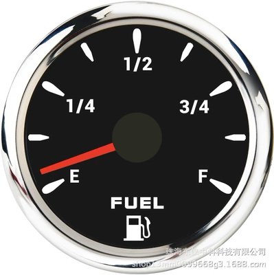 52mm Car Truck Truck Speedboat Yacht Oil Level Meter Cross-Border Hot Selling Fuel Meter Fuel Meter Oil Level Sensor (automobile instrument) - black-background-and-silver-edge-0-190o