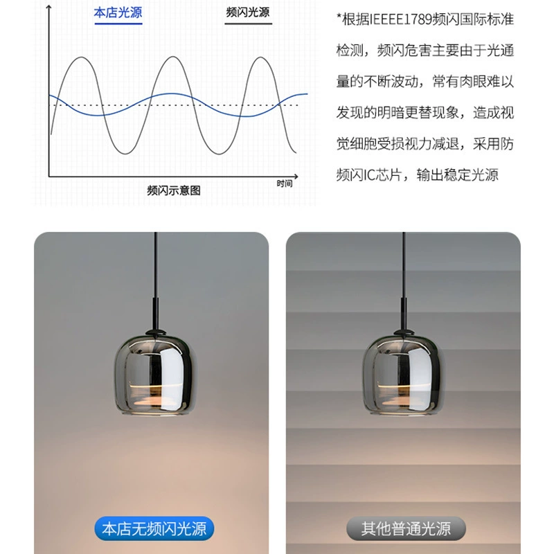 Modern and minimalistic creative ceiling lamp for bed, lights for living room, glass lantern, high-quality style, light luxury style