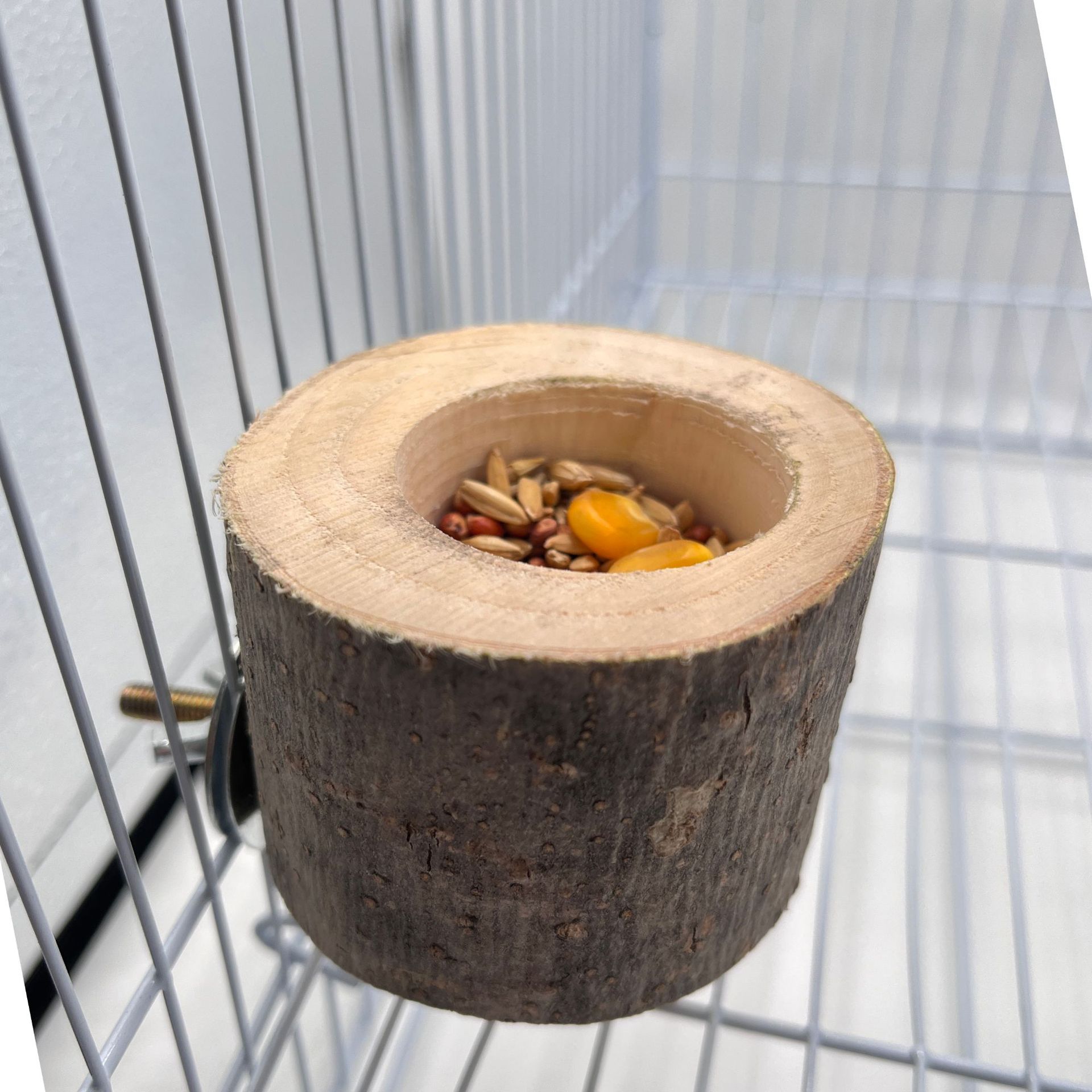 Comedero Colgante de Madera para Pájaros y Hámsteres, Plato de Alimentación para Aves image 5
