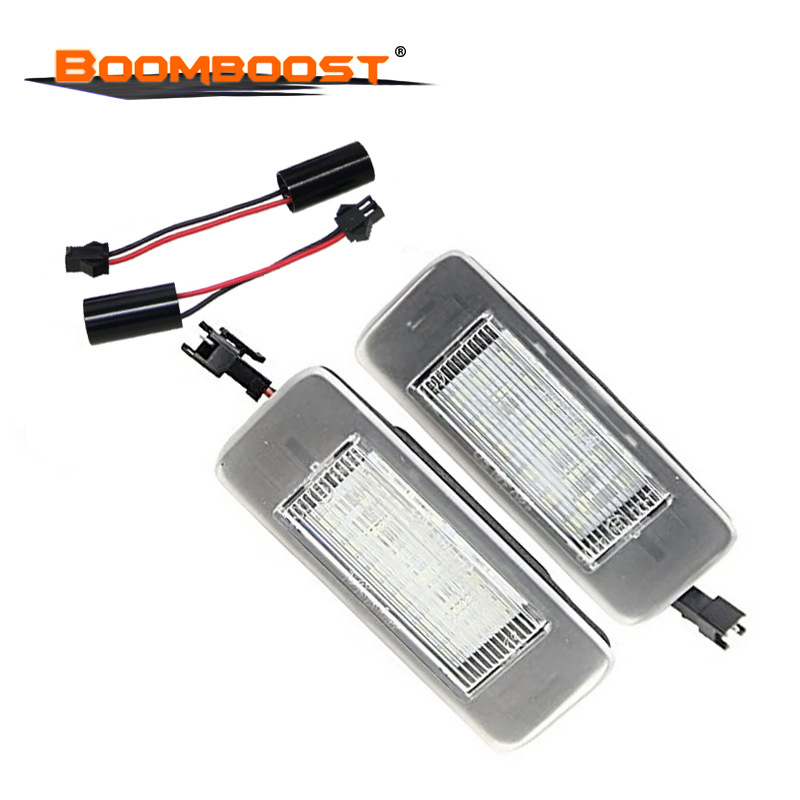 Suitable for Opel Astra J 09-15 cabus license plate light 18LED white light black cotton 2 pieces cross-border bestseller