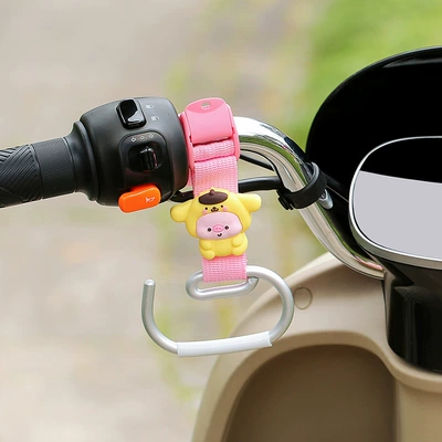 Vehicles, No-Drill Installation, Multifunctional | Other Electric Vehicle Accessories - pink-long-belt-e-hook-yellow-dudu-left