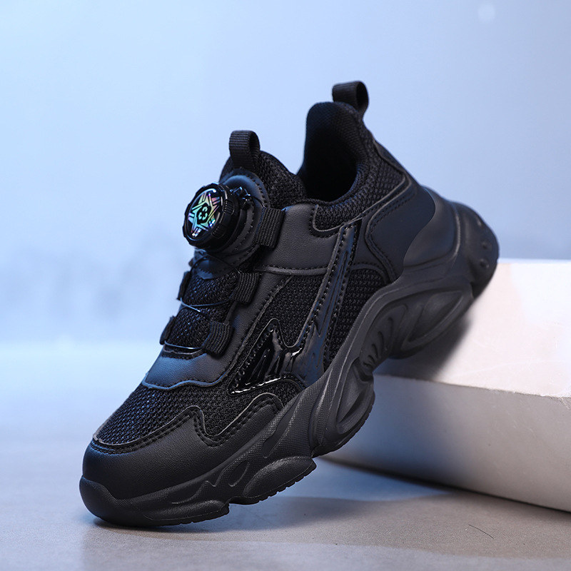 Zapatos blancos para niños primavera y otoño nuevos zapatos blancos de malla para niños y niñas zapatos negros para estudiantes primarios zapatos escolares para niños
