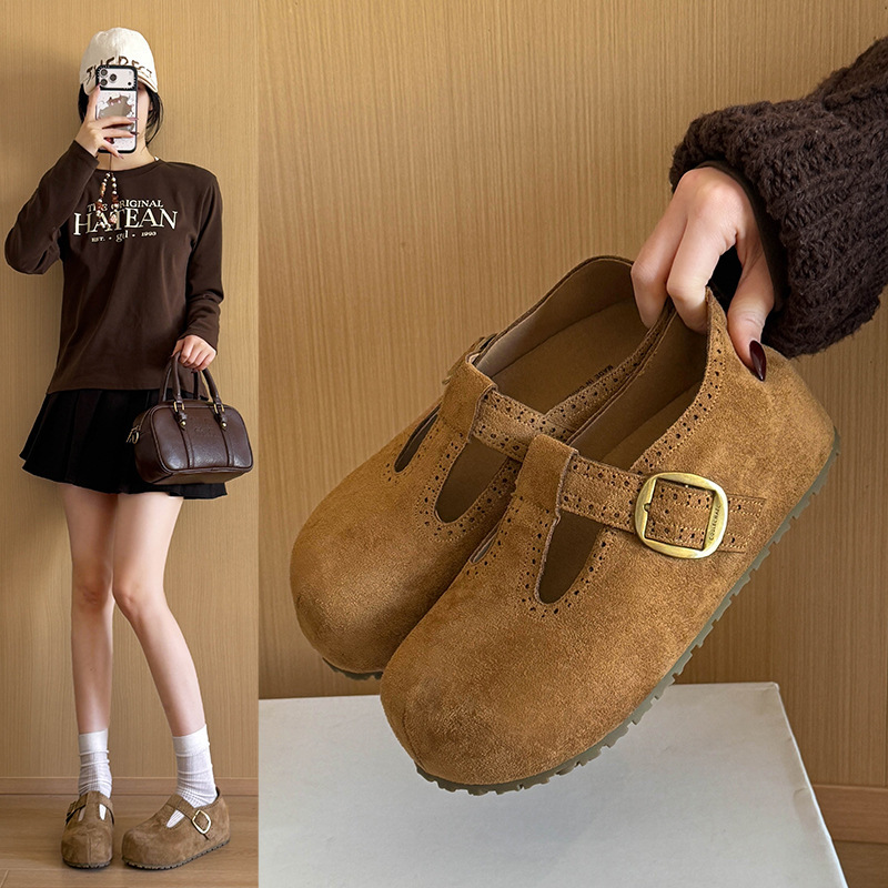Mary Jane Thick-Soled Birkenstock Shoes for Women 2026 New Spring Full-Wrap Birkenstock Shoes with Hidden Height Increase Mary Jane Flats Mary Jane Thick-Soled Birkenstock Shoes for Women 2026 New Spring Full-Wrap Birkenstock Shoes with Hidden Height Increase Mary Jane Flats