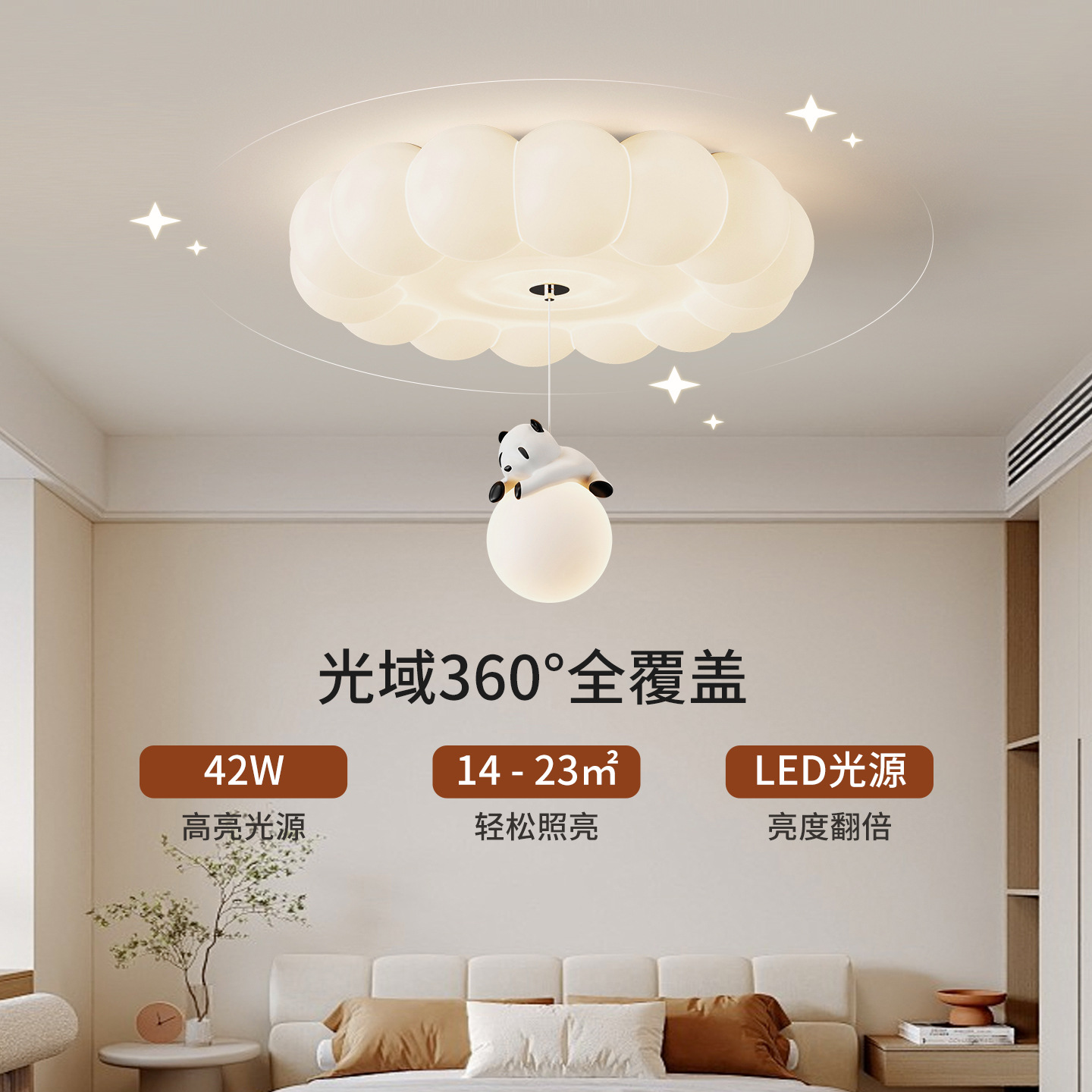 Luz de techo del dormitorio francés de viento crema 2026 nuevo moderno dormitorio principal luz de techo estudio Zhongshan lámpara 412L